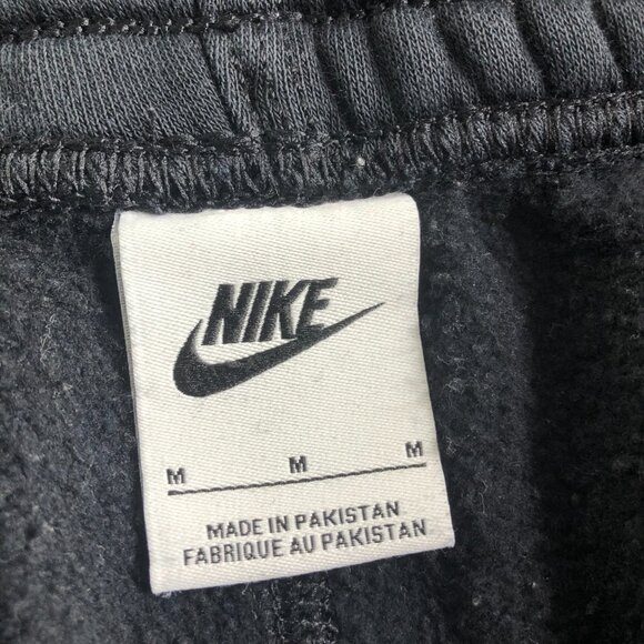 Nike Sweatpants Mens Medium Black Fleece Joggers Swoosh Logo 826431-010 - Picture 4 of 12